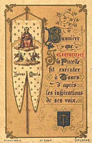 Joan of Arc's Banner French Holy Card