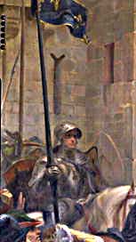Jean de Metz in painting of Joan of Arc departing Vaucouleurs