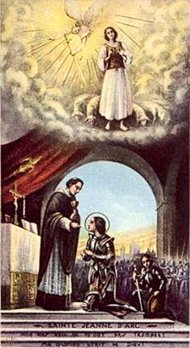  Holy Card of Joan of Arc receiving communion