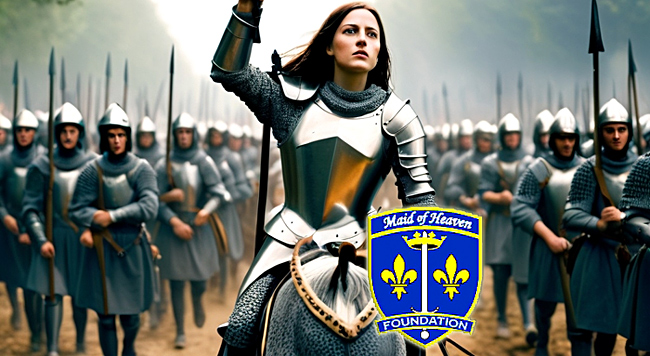 Joan of Arc leading army