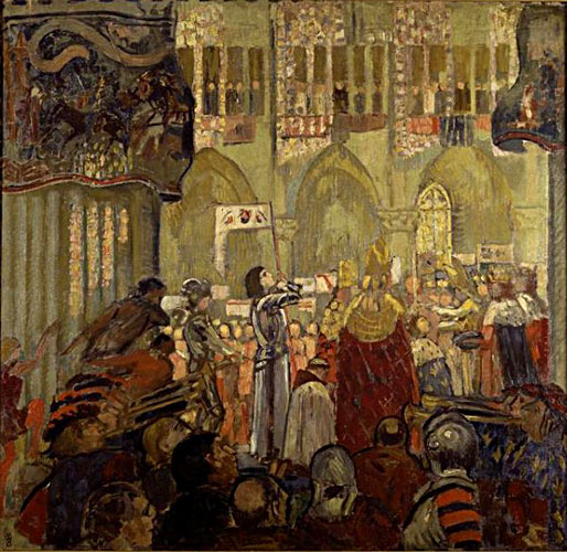 joan of arc at the Cornation of Charles VII by Maurice Denis