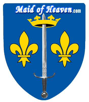 Shield displaying the Coat of Arms of Joan of Arc