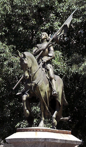 Statue of Joan of Arc on horseback in Toulouse, France