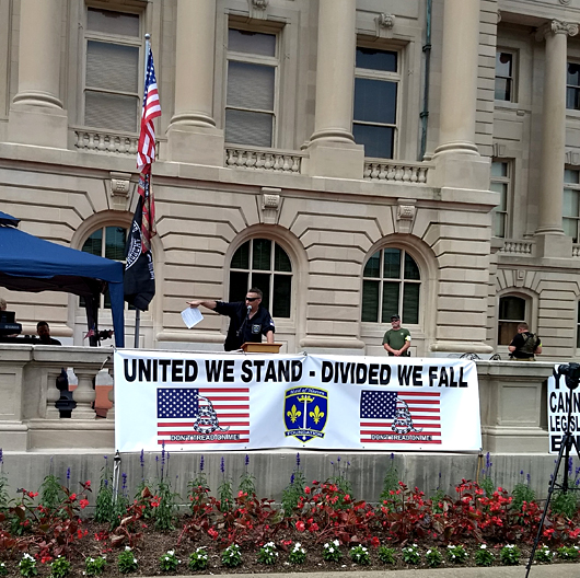 Maid of Heaven Foundation Banner at Patriot Day 2nd Amendment Freedom Rally