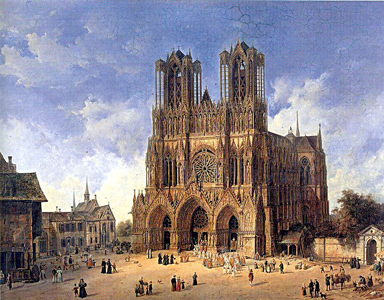 Picture of the Cathedral of Reims where Joan of Arc once crowned Charles VII King of France
